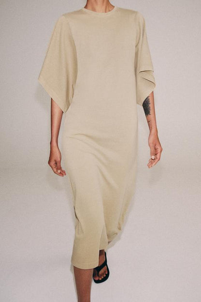 Robe midi en coton