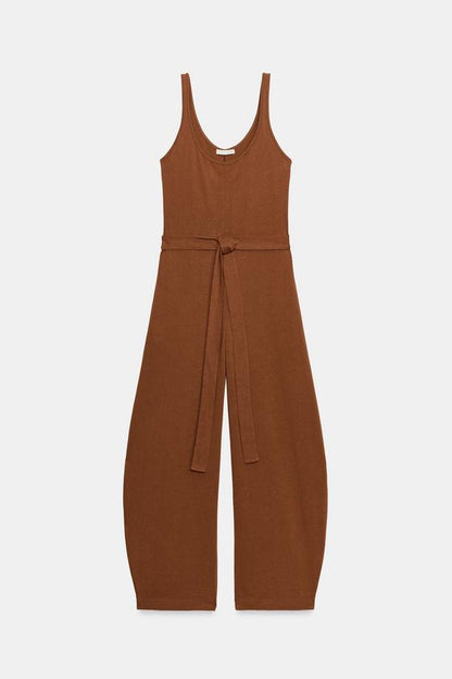 Combinaison en coton épais avec ceinture
