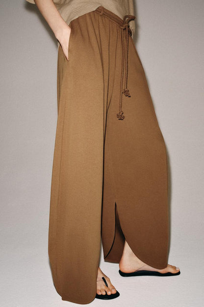 Pantalon coupe ballon en coton épais