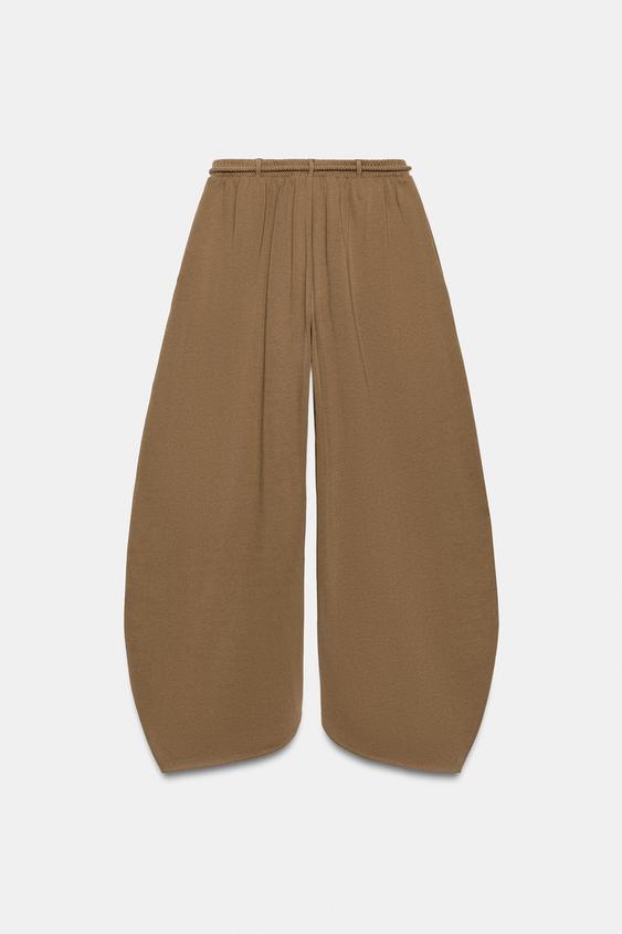 Pantalon coupe ballon en coton épais