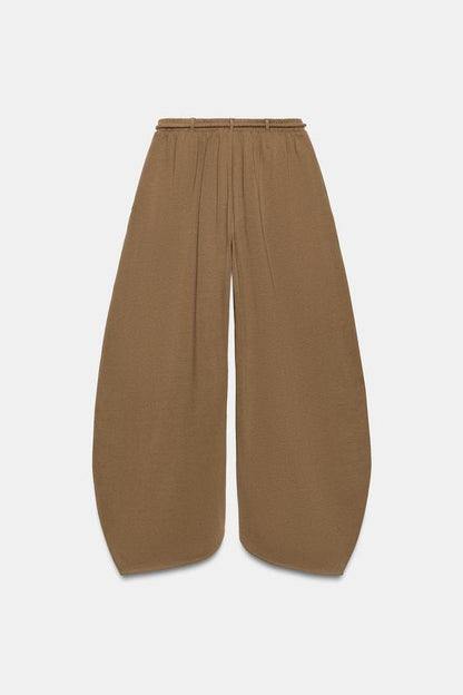 Pantalon coupe ballon en coton épais