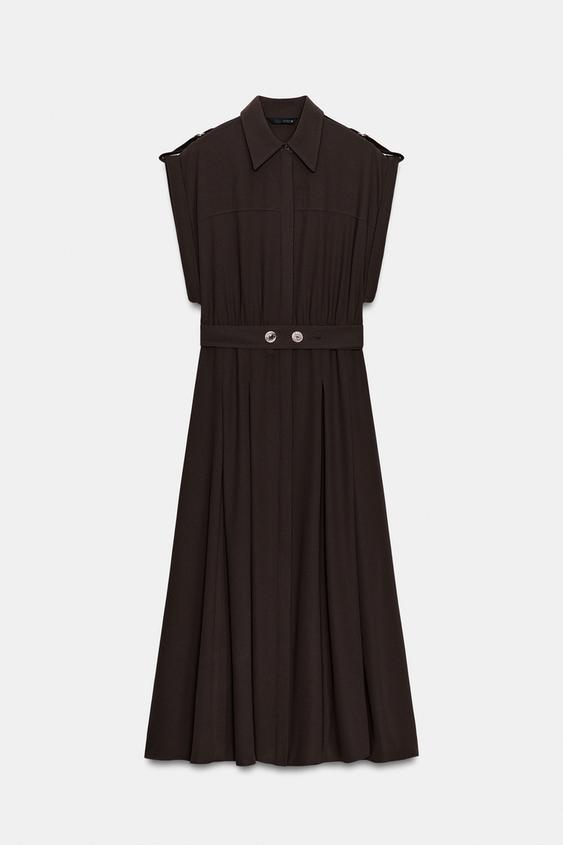 Robe midi avec ceinture