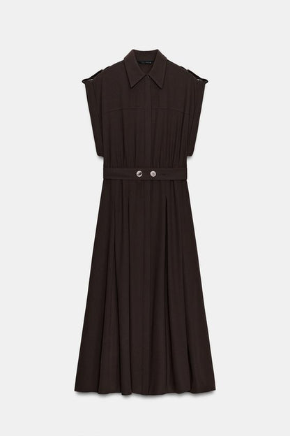 Robe midi avec ceinture
