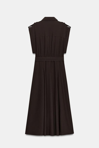 Robe midi avec ceinture