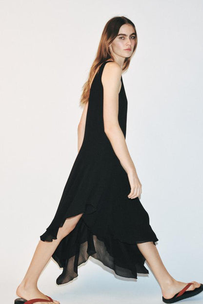 Robe midi asymétrique