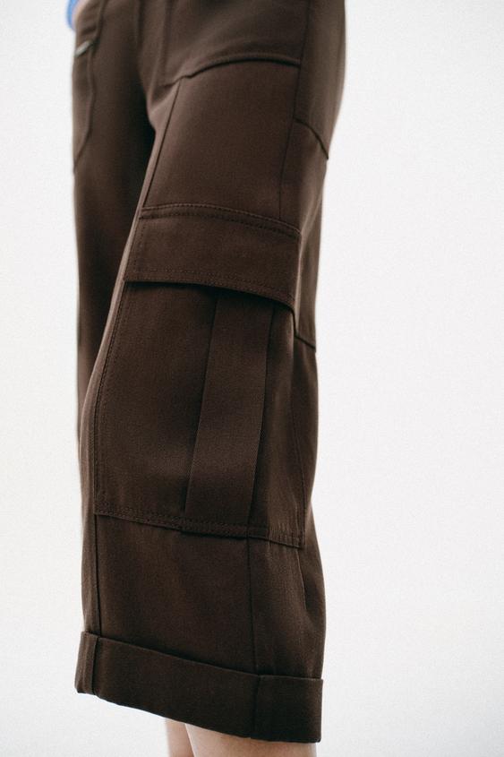 Pantalon cargo capri