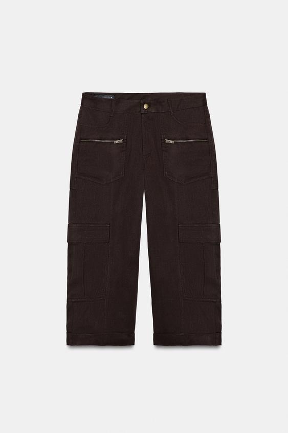 Pantalon cargo capri