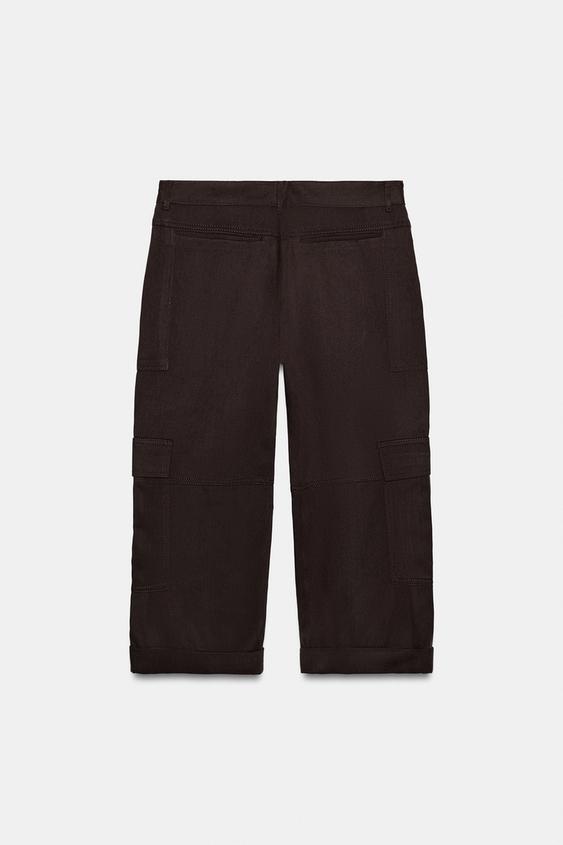 Pantalon cargo capri