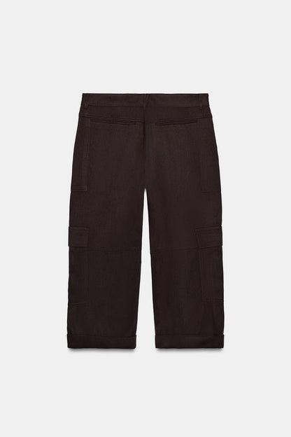 Pantalon cargo capri
