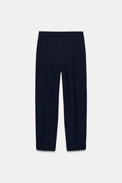 Pantalon à fines rayures
