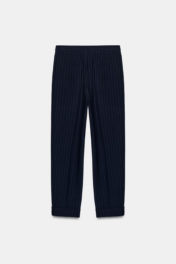 Pantalon à fines rayures