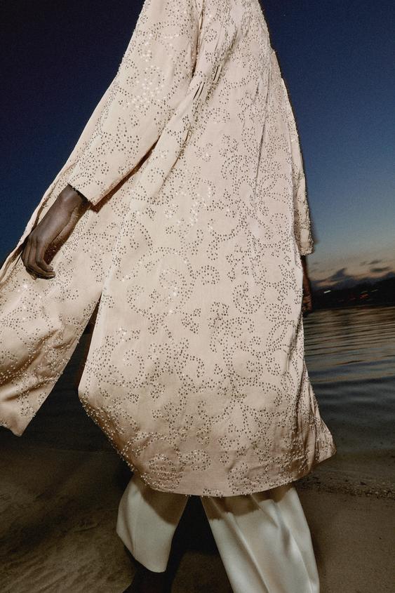 Veste kimono à sequins