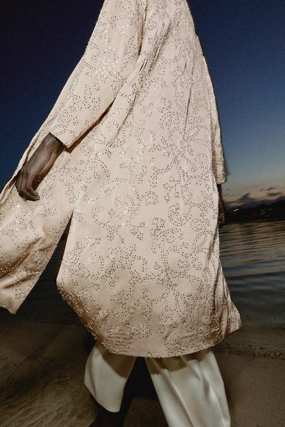 Veste kimono à sequins