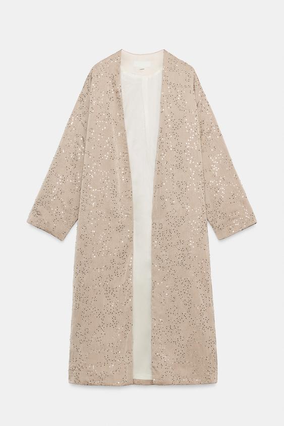 Veste kimono à sequins