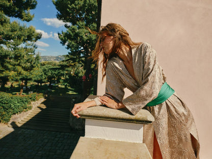 Veste kimono à sequins