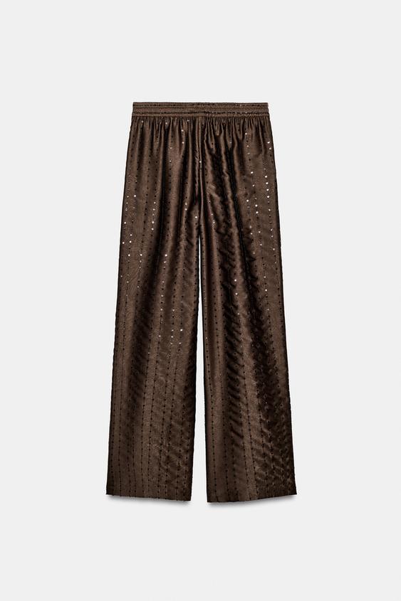 Pantalon fluide à sequins