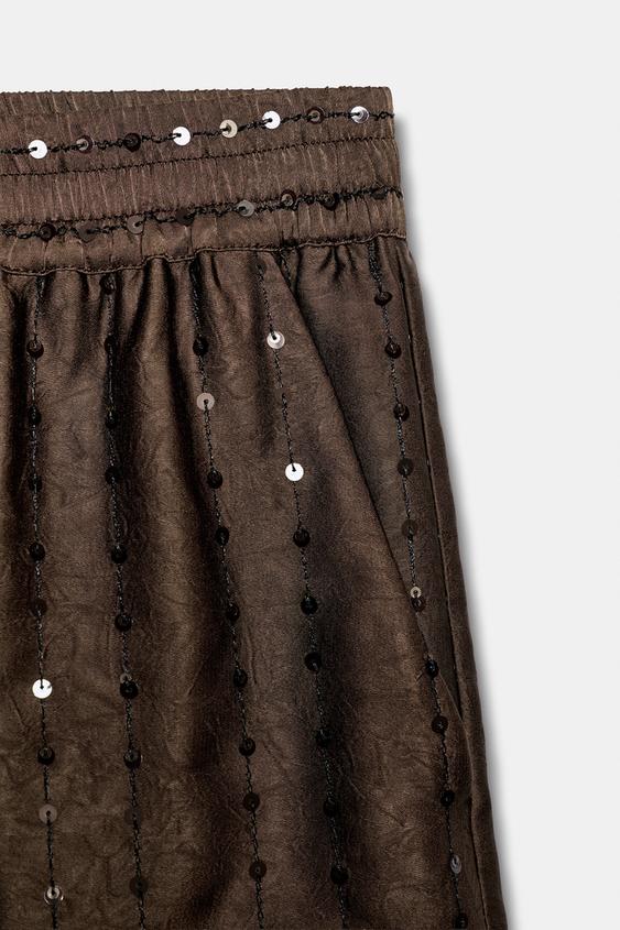 Pantalon fluide à sequins