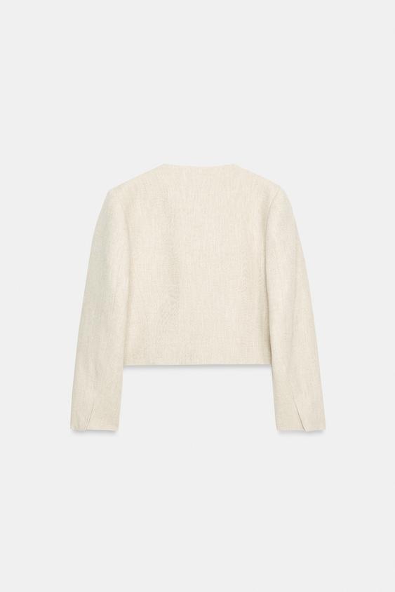 Blazer en tissu texturé