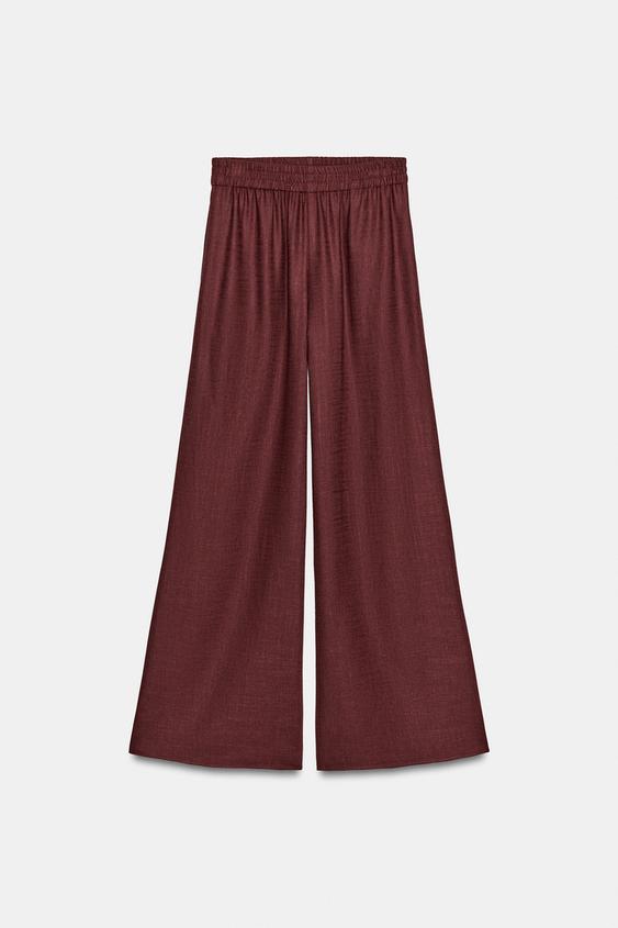 Pantalon large en lin