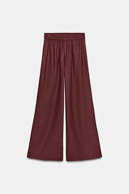 Pantalon large en lin