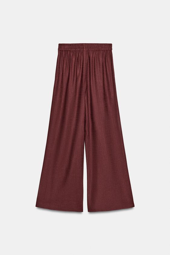 Pantalon large en lin