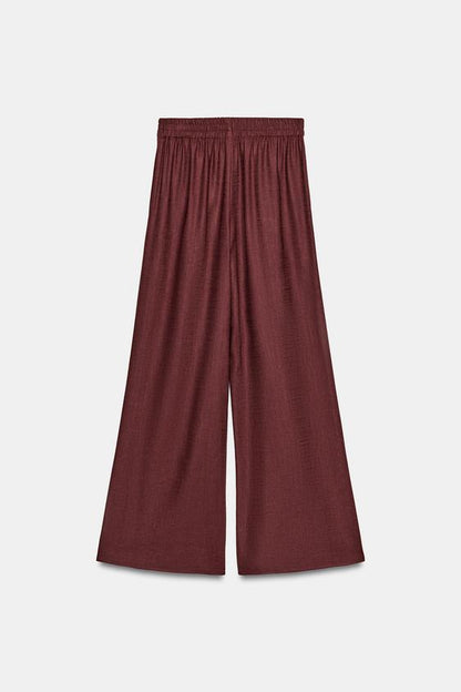 Pantalon large en lin