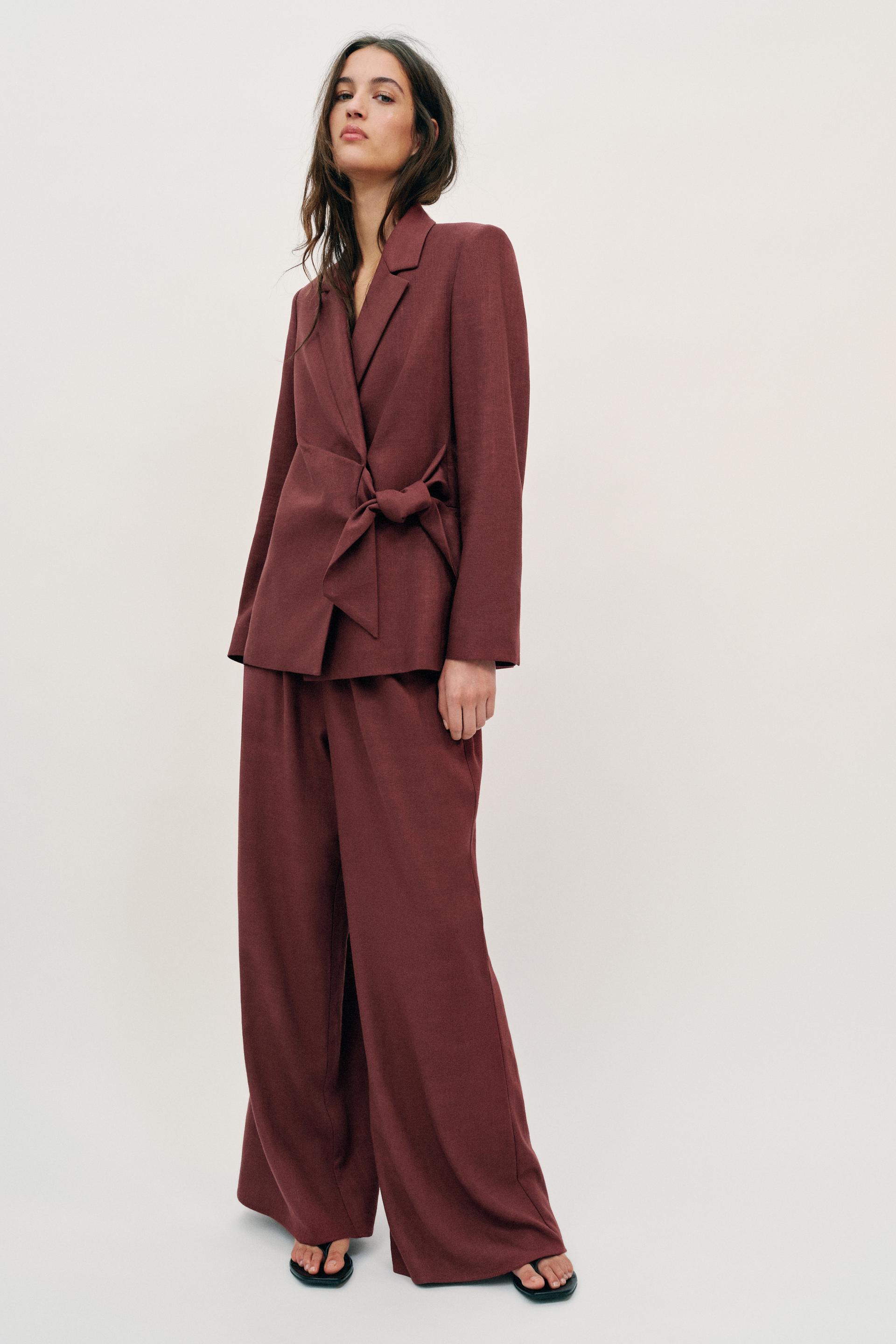 Pantalon large en lin