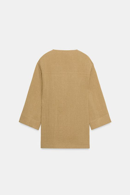 Veste d’ensemble croisée à fentes latérales