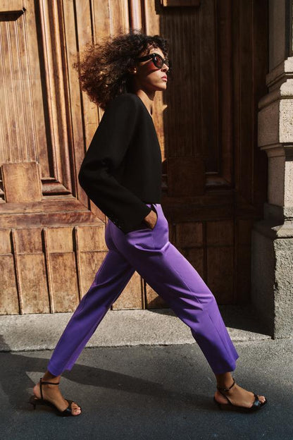 Pantalon droit avec ceinture