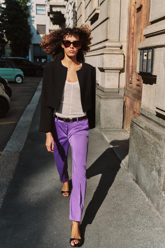 Pantalon droit avec ceinture