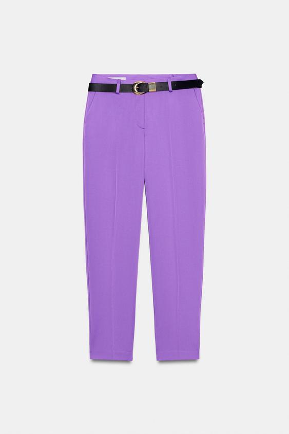 Pantalon droit avec ceinture