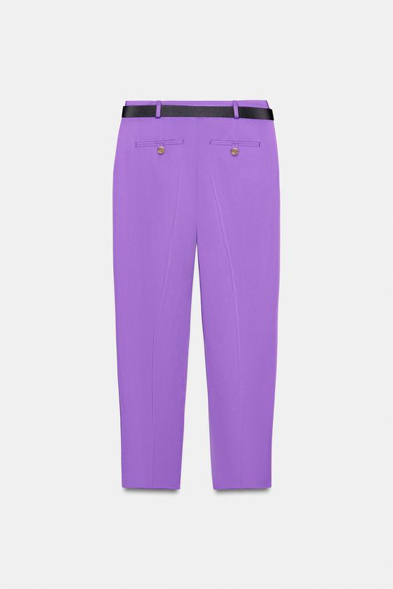 Pantalon droit avec ceinture