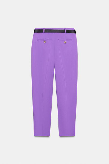 Pantalon droit avec ceinture