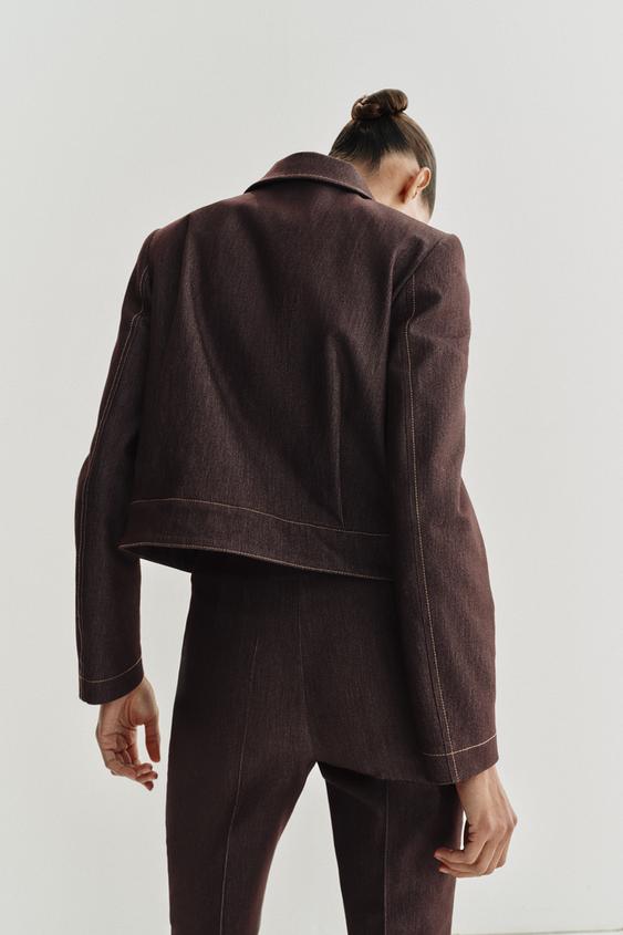 Veste courte à poches à rabat