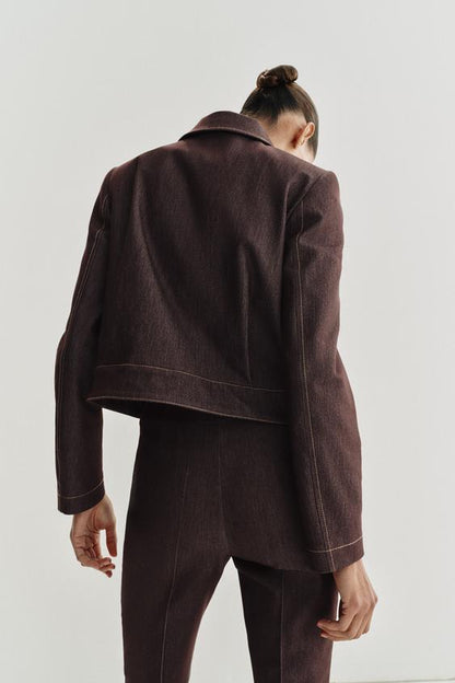 Veste courte à poches à rabat