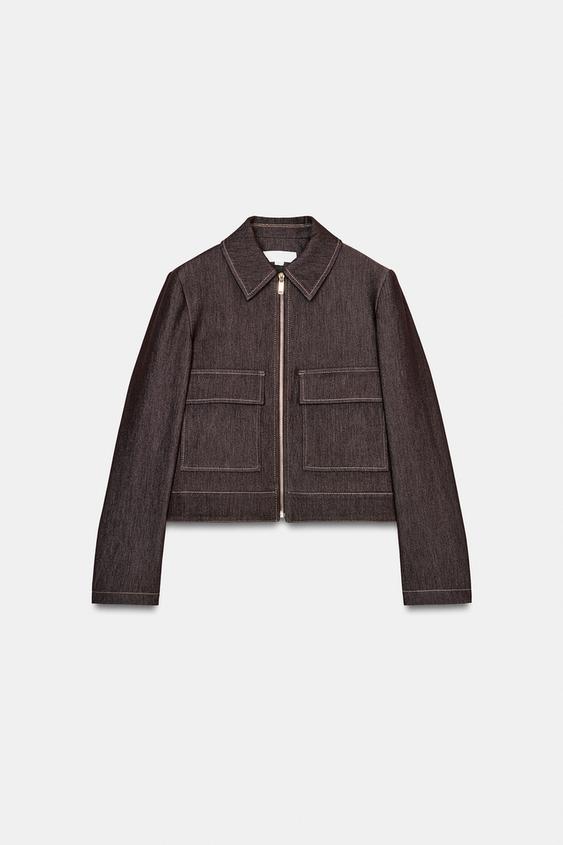 Veste courte à poches à rabat