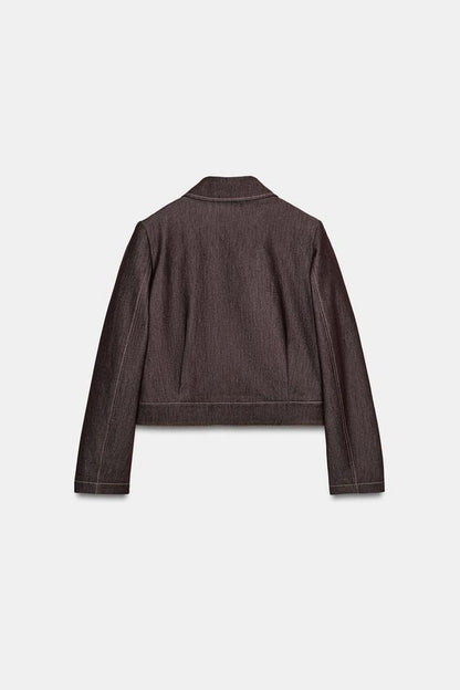 Veste courte à poches à rabat