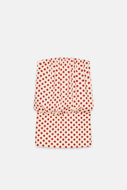 Robe bustier à pois