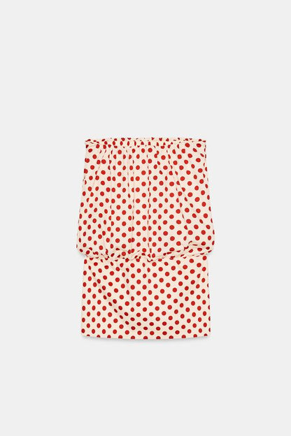 Robe bustier à pois