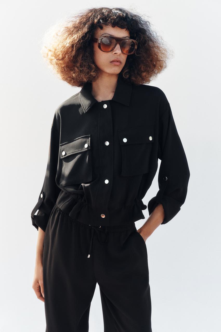 Veste safari à manches retroussées
