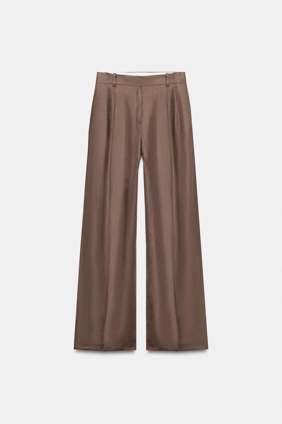 Pantalon droit 100 % lin