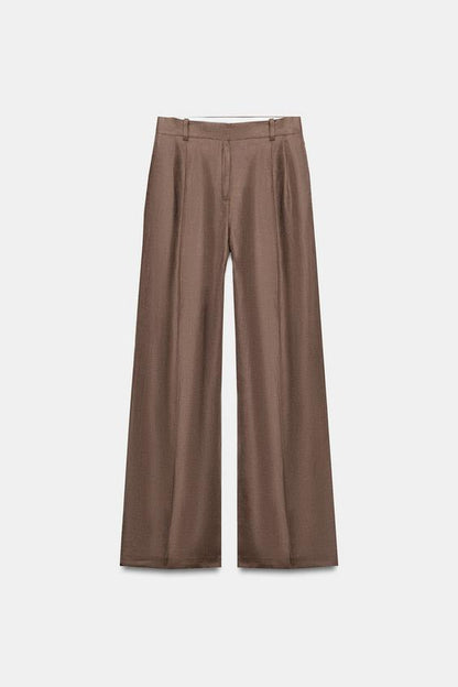 Pantalon droit 100 % lin