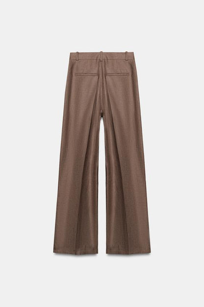 Pantalon droit 100 % lin