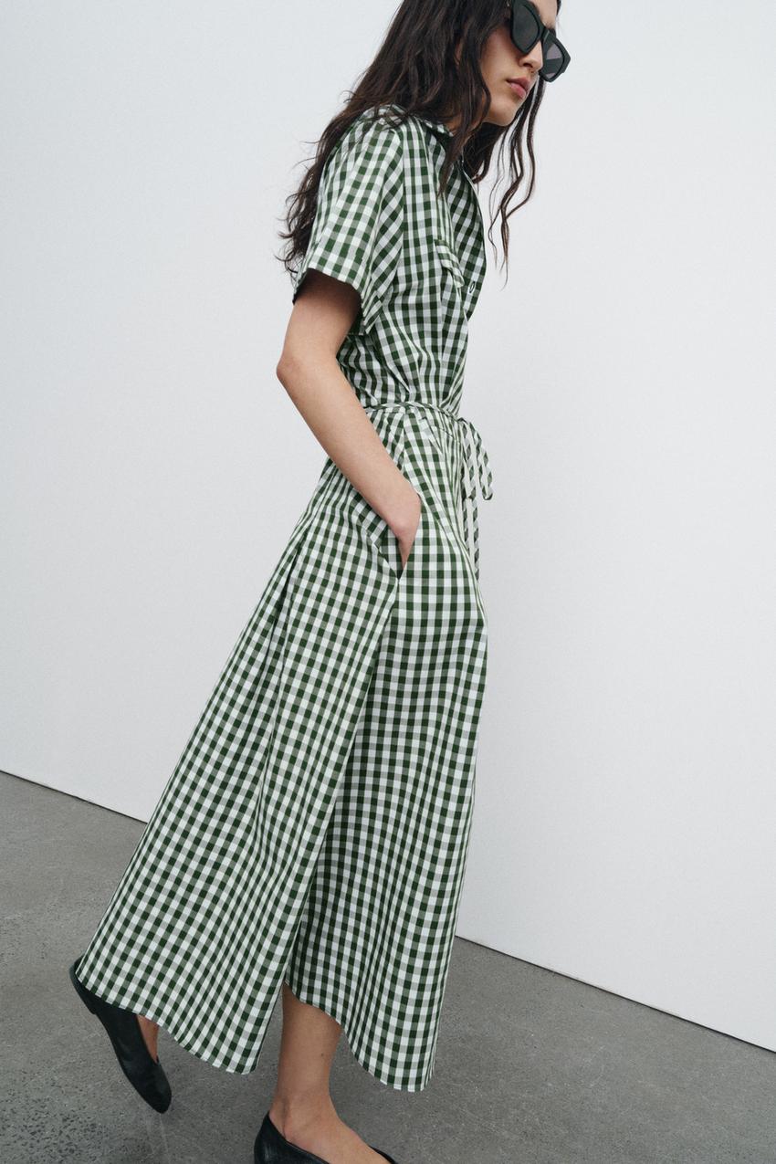 Robe chemise à carreaux vichy ZW Collection