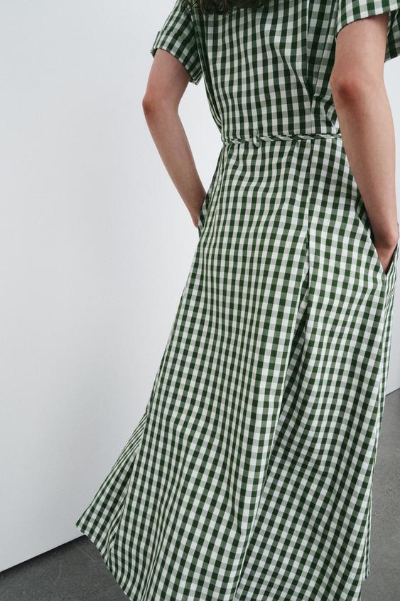 Robe chemise à carreaux vichy ZW Collection