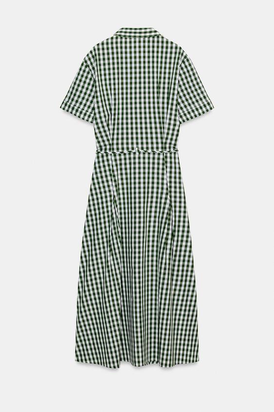Robe chemise à carreaux vichy ZW Collection