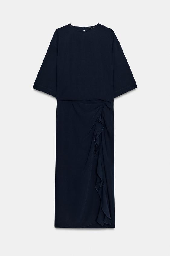 Robe midi drapée ZW Collection