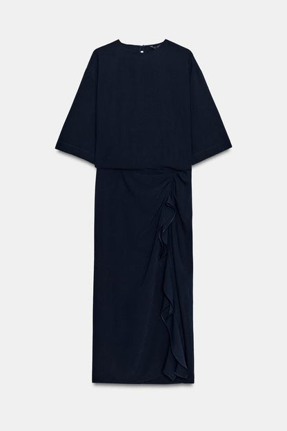Robe midi drapée ZW Collection