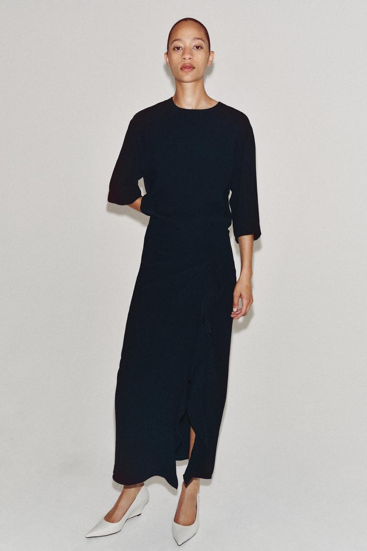 Robe midi drapée ZW Collection