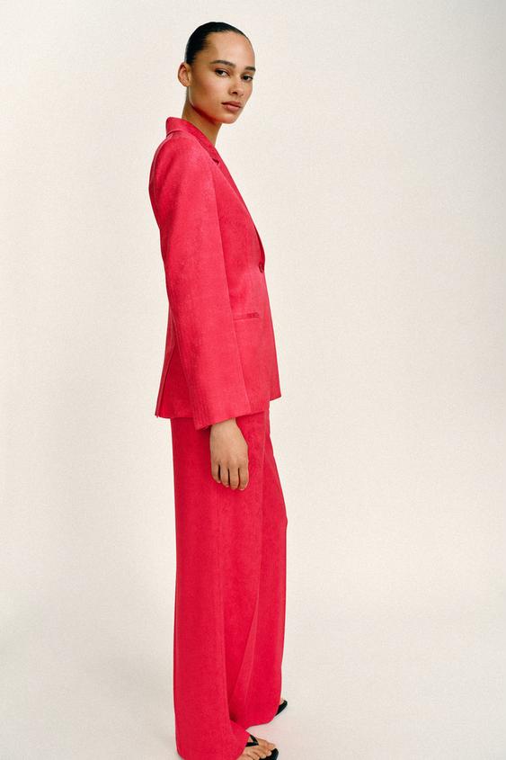 Pantalon droit en jacquard